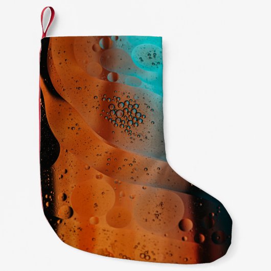 ガラスパネル上の水滴 スモールクリスマスストッキング (正面)