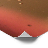 ガラスパネル上の水滴 ポスター (角)