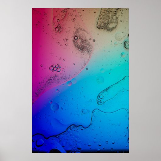 ガラスパネル上の水滴 ポスター (正面)
