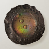 ガラスパネル上の水滴 ラウンドクッション (裏面)