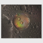 ガラスパネル上の水滴 ラッピングペーパー (フラット)