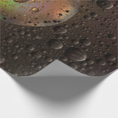 ガラスパネル上の水滴 ラッピングペーパー (角)