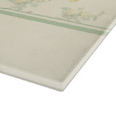 ガラスパーソナライズされたの板の黄色いバラ カッティングボード (角)