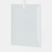 ガラスパーソナライズされたオーナメント – 正方形 ガラスオーナメント (正面左)