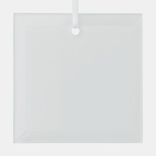 ガラスパーソナライズされたオーナメント – 正方形 ガラスオーナメント (正面)