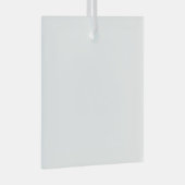 ガラスパーソナライズされたオーナメント – 正方形 ガラスオーナメント (正面右)