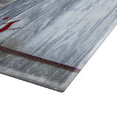 ガラスパーソナライズされたカットホワイトウォッシュウッドバーンドゥ カッティングボード (角)