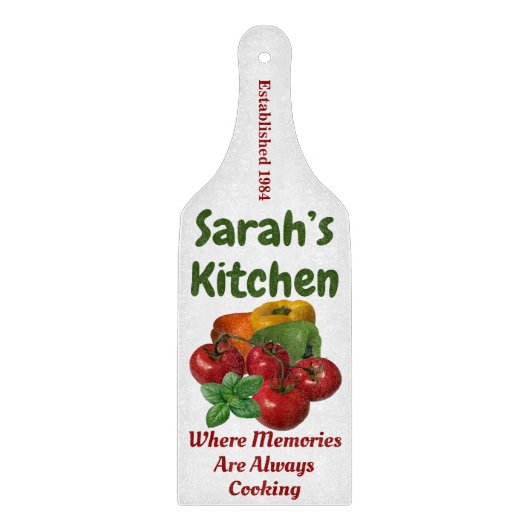 ガラスパーソナライズされたキッチン カッティングボード (正面)