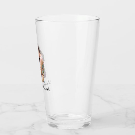 ガラスパーソナライズされたギフトカスタムカップルのギフトフォト タンブラーグラス (左)