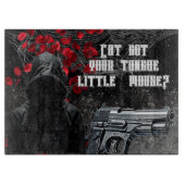 ガラスパーソナライズされた切削加工アデライン玉M カッティングボード (正面)