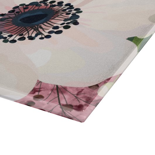 ガラスパーソナライズされた切断幾何学園バラ カッティングボード (角)