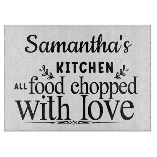 ガラスパーソナライズされた切断板 カッティングボード (正面)