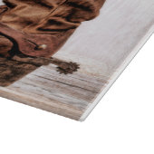 ガラスパーソナライズされた·カッティング·ブーツの田舎、田舎者 カッティングボード (角)