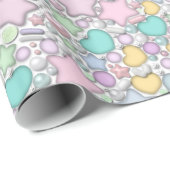 ガラスビーズ、ジュエリー ラッピングペーパー (ロールコーナー)