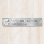 ガラスフェイクオフィスのドアの看板の名前のプレート実在エテート サインプレート (正面)