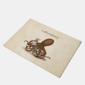 ガラスフラスコ蒸気パンク実験室ドア付きタコ ドアマット (アングル)