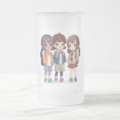 ガラスフレンドリーマグ フロストグラスビールジョッキ (中央)