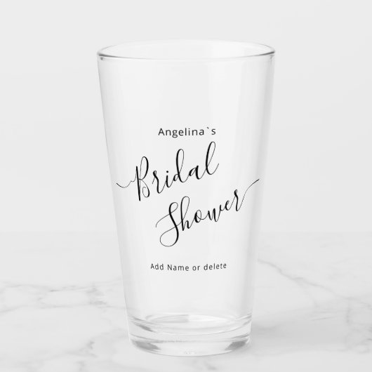 ガラスブライダルシャワー。 タンブラーグラス (正面)