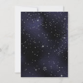 ガラスブルーネイビーシルバースターズブライダルバチェロレッテ 招待状 (裏面)