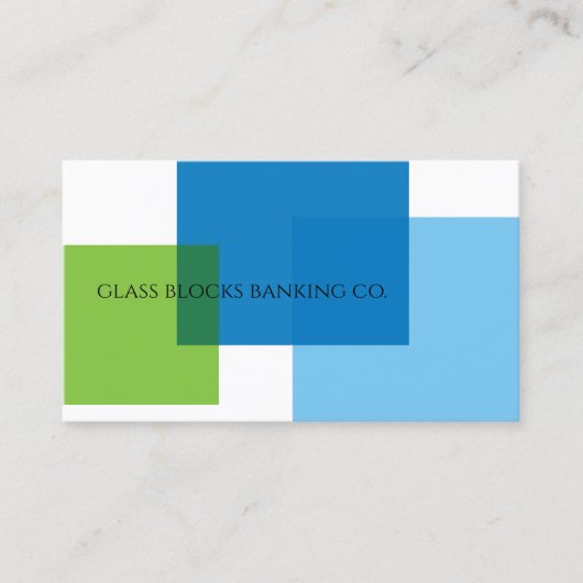 ガラスブロック銀行 名刺 (正面)