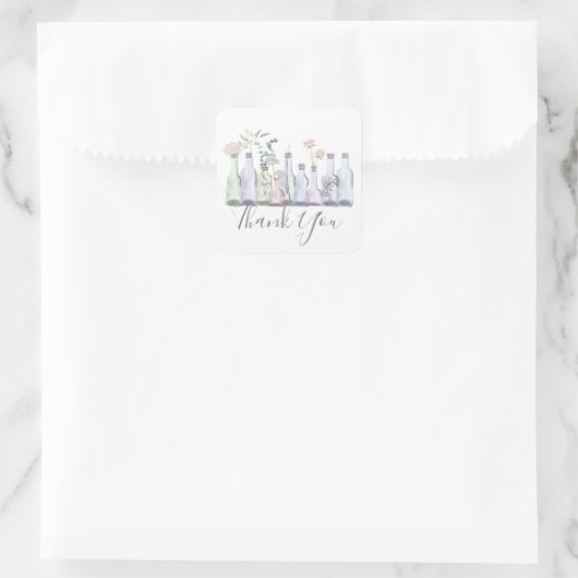 ガラスボトルボタニカルヴァーゼサンキュー スクエアシール (バッグ)