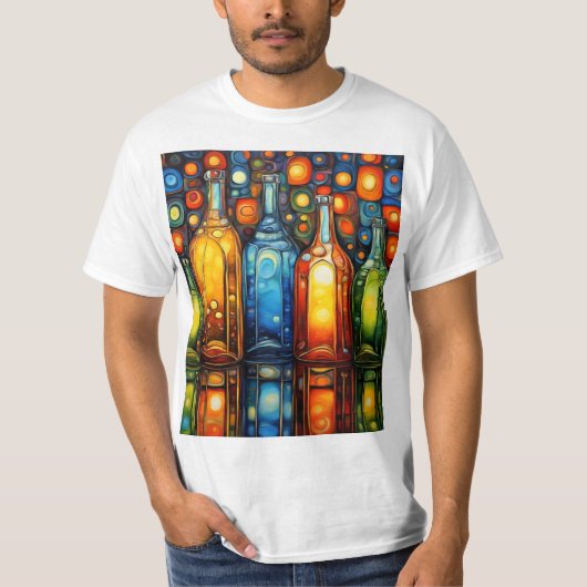 ガラスボトル反射4 Tシャツ (正面)