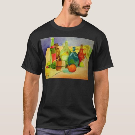 ガラスボトル水彩 Tシャツ (正面)