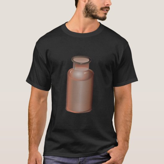 ガラスボトル花瓶 Tシャツ (正面)