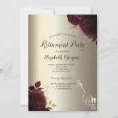 ガラスボトル、ブルゴーニュバラシャンパンリタイアメント 招待状 (正面)