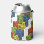 ガラスボトル、抽象芸術パターンデザイン。 缶クーラー (缶正面)