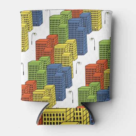 ガラスボトル、抽象芸術パターンデザイン。 缶クーラー (正面)