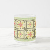 ガラスマグ-緑04 フロストグラスマグカップ (中央)