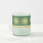 ガラスマグ-緑05 フロストグラスマグカップ (正面左)