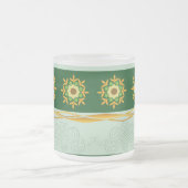 ガラスマグ-緑05 フロストグラスマグカップ (中央)