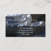 ガラスモダンファサード建物モノグラムブシン 名刺 (裏面)