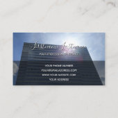 ガラスモダンファサード建物モノグラムブシン 名刺 (裏面)