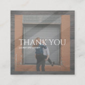ガラスモダンフレ素朴ーム写真サンキューカード エンクロージャーカード (正面)