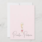 ガラスモダンプニーズピアスプロセッコブライダルシャワー 招待状 (裏面)