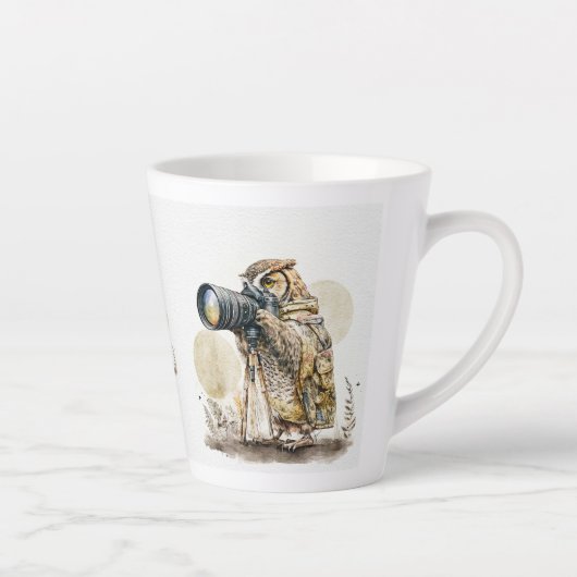 ガラスラテマグを通して カフェラテマグ (右)