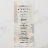 ガラスランプ及びステレオ結婚式 プログラム (裏面)