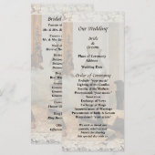 ガラスランプ及びステレオ結婚式 プログラム (正面/裏面)