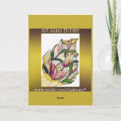 ガラスリリーブーケおめでとうカード シーズンカード (裏面)