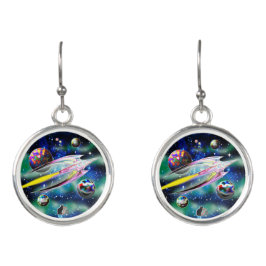 ガラスロケット イヤリング