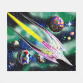 ガラスロケット フリースブランケット (正面(横))