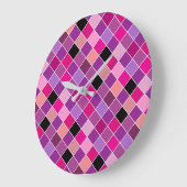 ガラス上のモザイク10 ラージ壁時計 (傾斜)