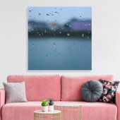 ガラス上の液滴 キャンバスプリント (インサイチュ (リビング))
