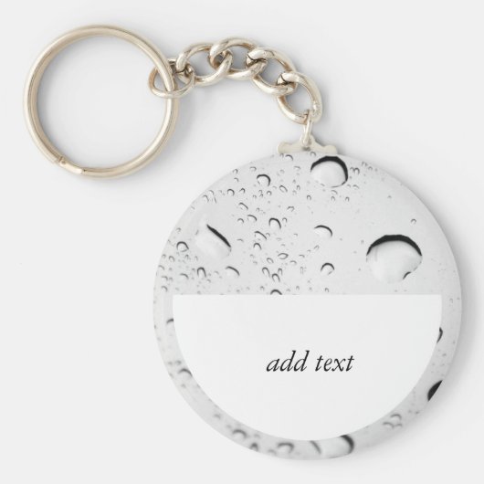 ガラス上の雨滴 キーホルダー (正面)