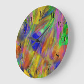 ガラス下の色を背面に ラージ壁時計 (傾斜)