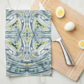 ガラス下の藻類 キッチンタオル (四つ折り)