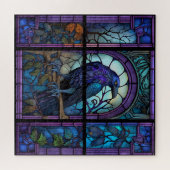 ガラス不気味張りのステンドグラス ジグソーパズル (横)